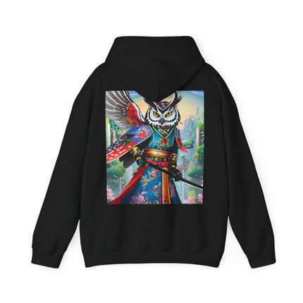Cyberpunk Samurai Owl – Heavy Blend™ Hooded Sweatshirt