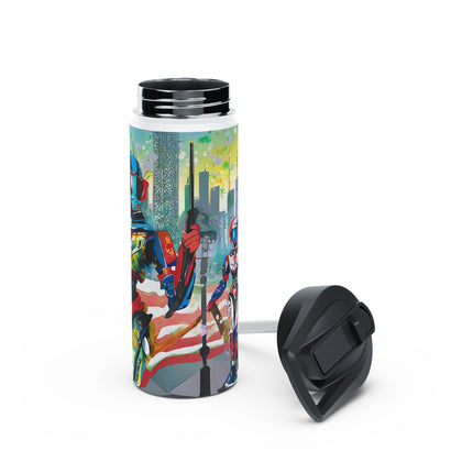 Fashion Cyberpunk CIA Robots Stainless Steel Water Bottle