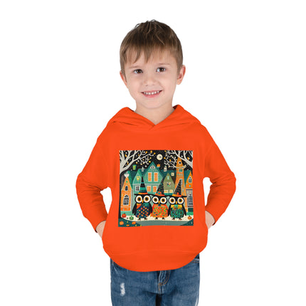 Night of the Trick-or-Treating Owlets Toddler Pullover Fleece Hoodie