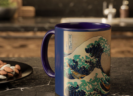 The Great Wave off Kanagawa by Katsushika Hokusai Colorful Mugs (11oz, 15oz)