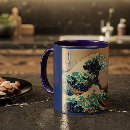 The Great Wave off Kanagawa by Katsushika Hokusai Colorful Mugs (11oz, 15oz)