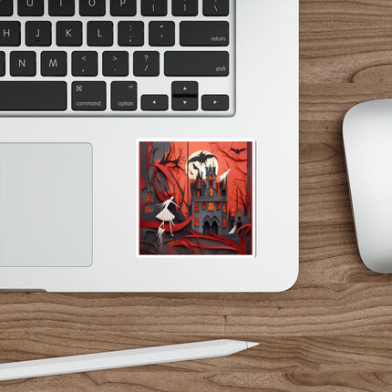 Halloween Night Scene Die-Cut Stickers (5 Sizes)