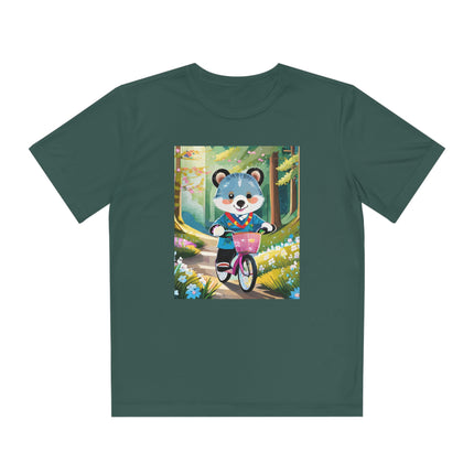 Furry Cyclist Youth Competitor Tee – Woodland Adventure & Playful Charm