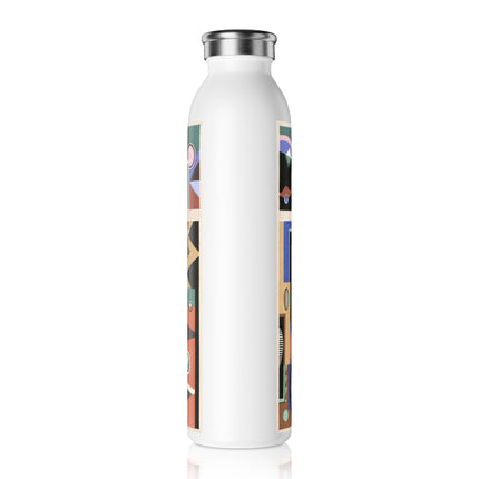 Collection decors et couleurs Pl.03 by Georges Valmiers Slim Water Bottle
