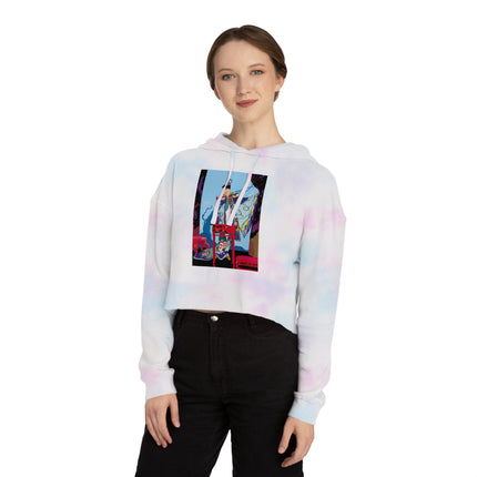 A Visual Journey by Umberto Brunelleschi Women’s Cropped Hooded Sweatshirt
