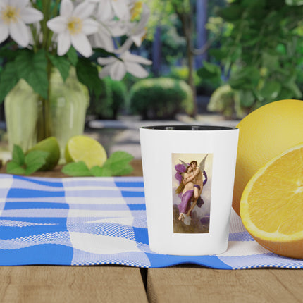 The Abduction of Psyche by William Bouguereau Ceramic Shot Glass