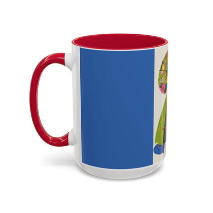 Lady with the Golden Fish Colorful Mugs – Whimsical Fashion & Playful Fantasy