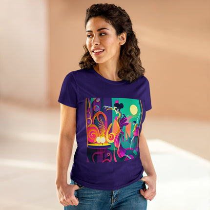 Dance of the Skeleton Ballerinas Women's Midweight Cotton Tee