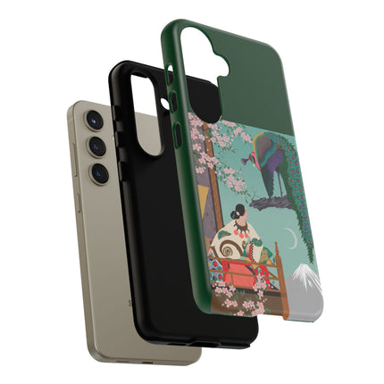 Peacock Garden Phone Case – Japanese Elegance & Timeless Beauty