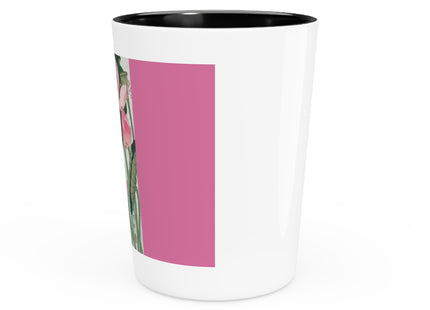 Blooming Lotus Flowers by Ohara Koson Ceramic Shot Glass