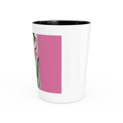 Blooming Lotus Flowers by Ohara Koson Ceramic Shot Glass