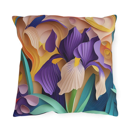 The Elegant Iris Flower Outdoor Pillows