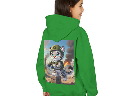 Snow Leopard Lookout Youth Heavy Blend Hooded Sweatshirt