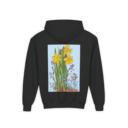 Daffodil Fairy Youth Hooded Sweatshirt – Spring Magic & Timeless Charm