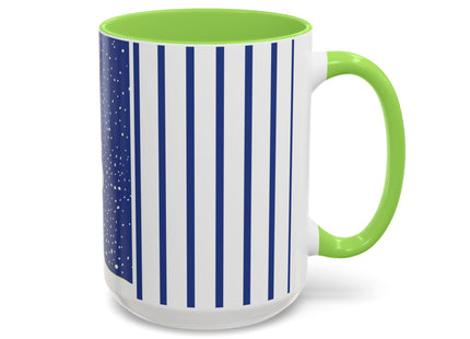 Snowman in Falling Snow Colorful Mugs (11oz, 15oz)