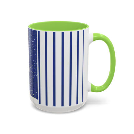 Snowman in Falling Snow Colorful Mugs (11oz, 15oz)
