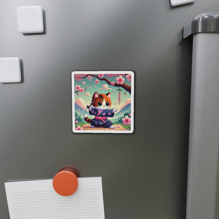 Samurai Kitten Die-Cut Magnets (5 Sizes)