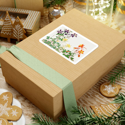 Aquilegia Flowers by Tanigami Kônan Kiss-Cut Stickers (4 Sizes)