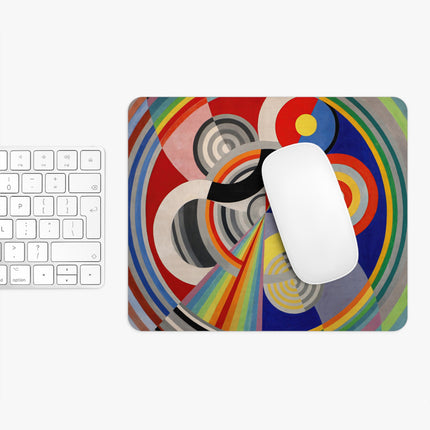 Rythme No. 1 by Robert Delaunay Mouse Pad, Round and Rectangle