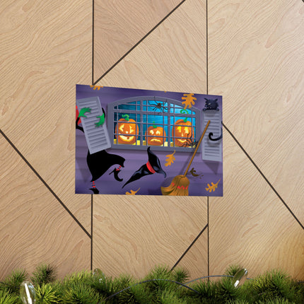 Whimsical Halloween Mischief Matte Horizontal Posters