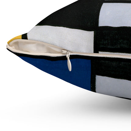 Composition with Red, Yellow, Blue, and Black by Piet Mondrian Spun Polyester Square Pillow