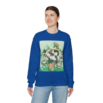 Roses by Vincent Van Gogh Heavy Blend™ Crewneck Sweatshirt