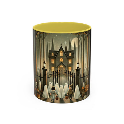 Ghostly Welcome – A Halloween Night Colorful Mugs (11oz, 15oz)