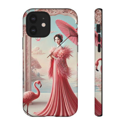 Petals, Porcelain, and Flamingos Phone Cases