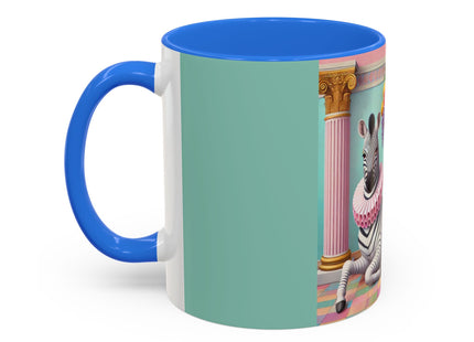 Still Life with Zebra, Fruit, and Pink Columns Colorful Mugs (11oz, 15oz)