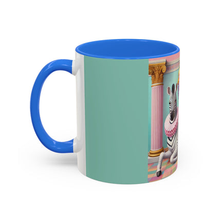 Still Life with Zebra, Fruit, and Pink Columns Colorful Mugs (11oz, 15oz)