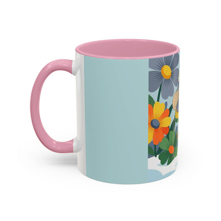 ❄️🌼 The Winter Flower Wanderer Colorful Mug – Colorful Art Deco Snow Fantasy