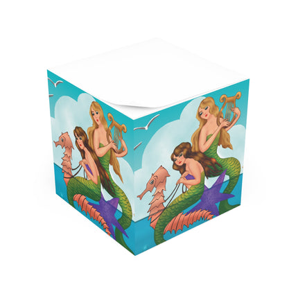 Three Mermaids with Strings of Pearls by Carlo Chiostri Note Cube