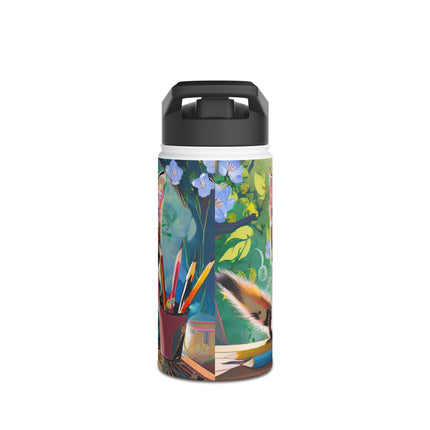 Kitten Scholars Stainless Steel Water Bottle