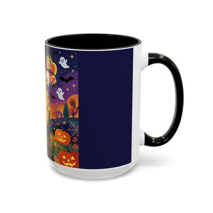 🎃🐈‍⬛ The Pumpkin Moon Embrace Colorful Mug – Whimsical Halloween Charm