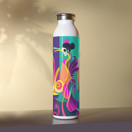 Dance of the Skeleton Ballerinas Slim Water Bottle