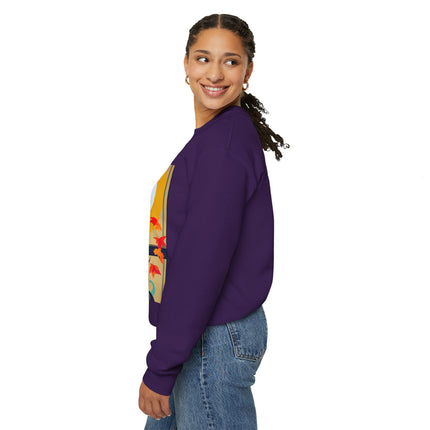 Black Cat in Kimono Unisex Heavy Blend™ Crewneck Sweatshirt