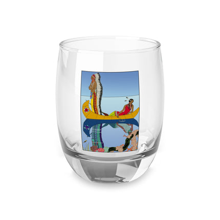 Le long du Missouri (Indian couple on the Missouri River) by George Barbier Whiskey Glass
