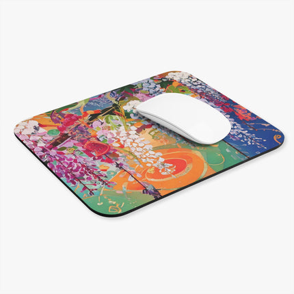 Golden Wisteria Elegance Mouse Pad (Rectangle)
