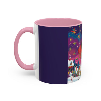 🎁✨ The Lady Of The Christmas Hatbox Colorful Mug – Art Deco Holiday Fantasy