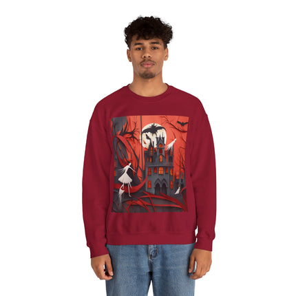 Halloween Night Scene Unisex Heavy Blend™ Crewneck Sweatshirt