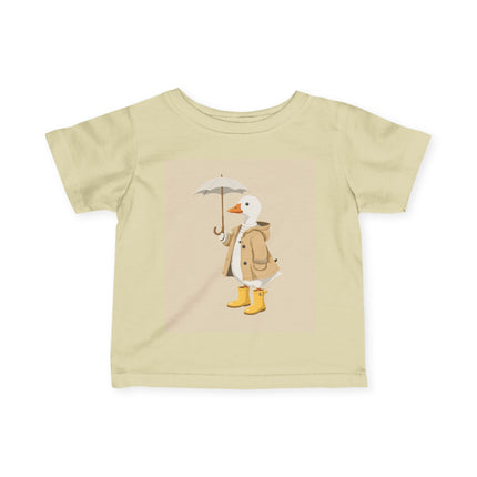 🦆☂️ The Little Rainy Day Duckling Infant Fine Jersey Tee – Whimsical Storybook Charm