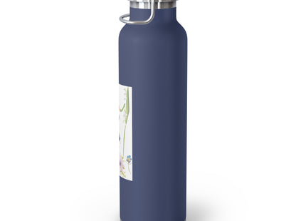 Blooming Splendor: A Floral Transformation Copper Vacuum Insulated Bottle, 22oz