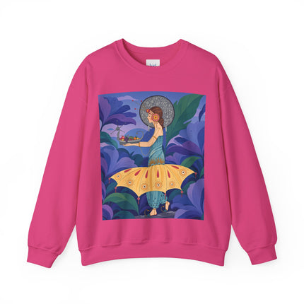 🦋🌿 The Butterfly Garden Offering Crewneck Sweatshirt – Art Deco Botanical Fantasy