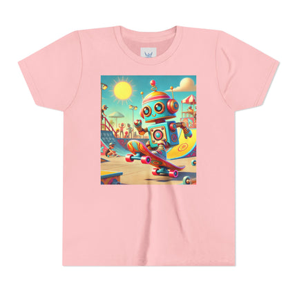 Skate Park Robot Youth Short Sleeve Tee