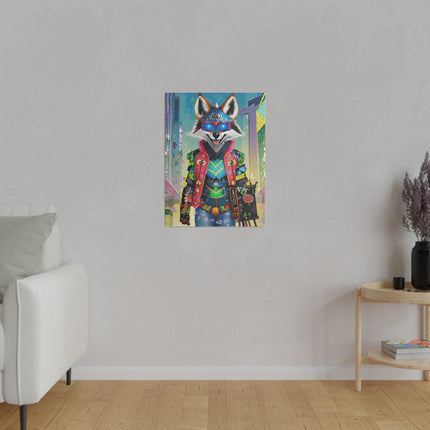 Cyber Hyena Matte Canvas, Stretched, 0.75"
