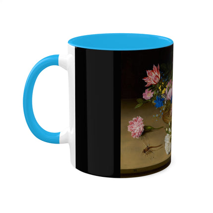 Flower Still Life by Ambrosius Bosschaert Colorful Mugs, 11oz