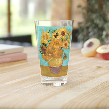 Vase with Twelve Sunflowers by Vincent van Gogh Glass, 16oz