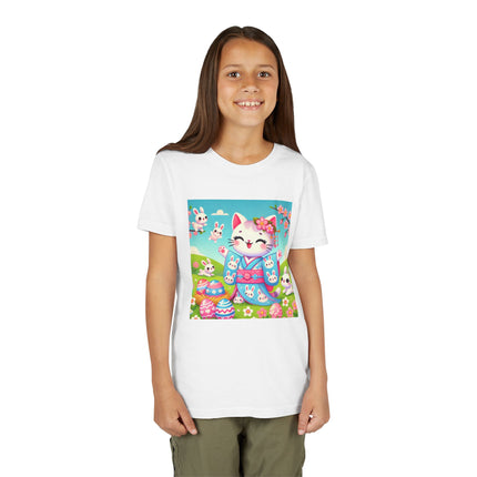 Springtime Kitten’s Easter Joy Youth Short Sleeve Tee