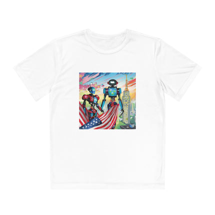 High Fashion Cyberpunk CIA Robots Youth Competitor Tee