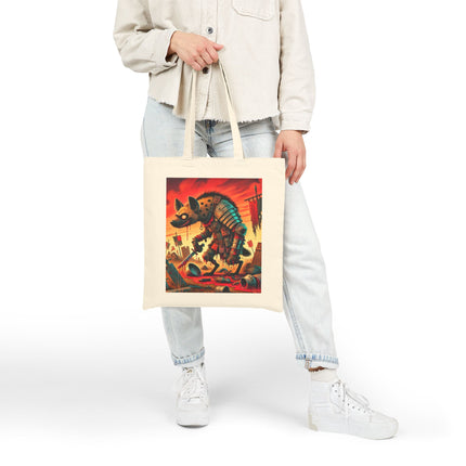 The Cunning Scavenger Cotton Canvas Tote Bag – Grit, Wit & Relentless Survival